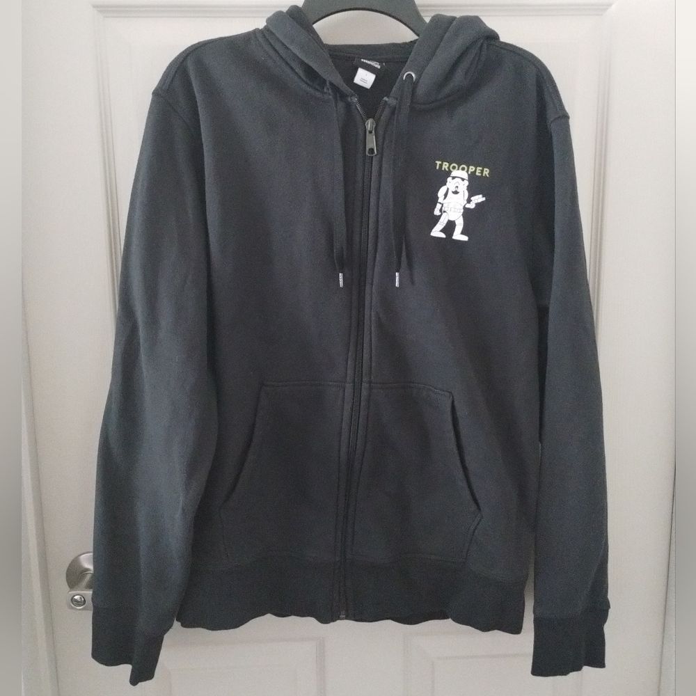 Amazon Essentials Star Wars Trooper Black Full Zip Jacket Size L